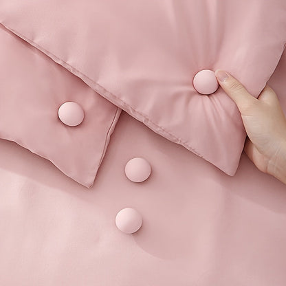 5 pieces of pink non-slip bed sheet clips that are reusable and detachable, providing secure and comfortable sleeping. These anti-run fasteners are meant for hand wash only.