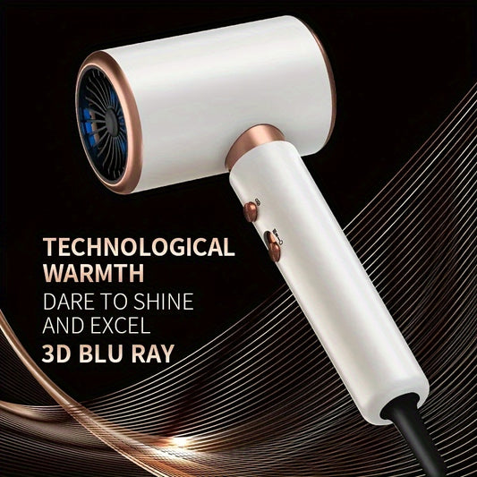 Powerful Ionic Hair Dryer with 3 speeds and hot/cold air modes. Ideal for straight and curly hair, with fast drying negative ions and salon quality 1.8M cord.