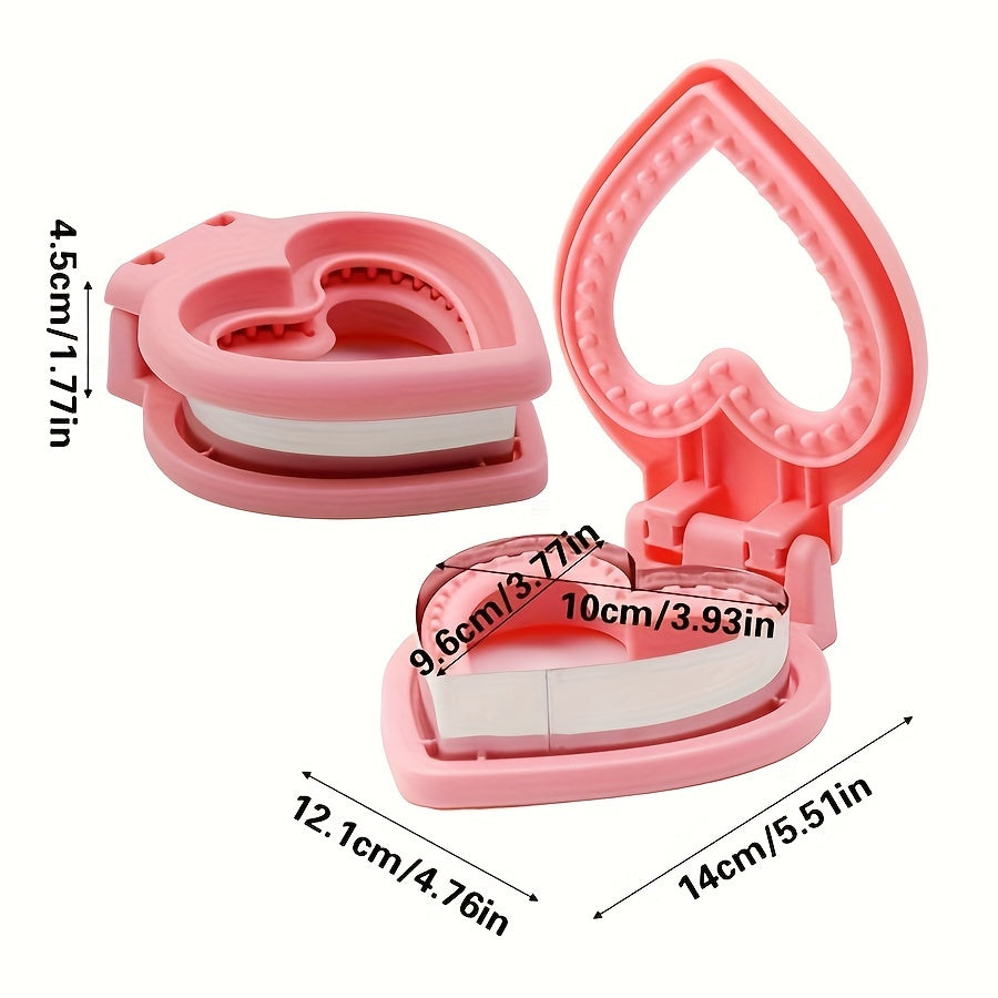 Stainless Steel Heart-Shaped Sandwich Cutter and Sealer Set - Perfect for Adding a Decorative Touch to Your Lunchbox or Baking Projects, Essential Kitchen Tool