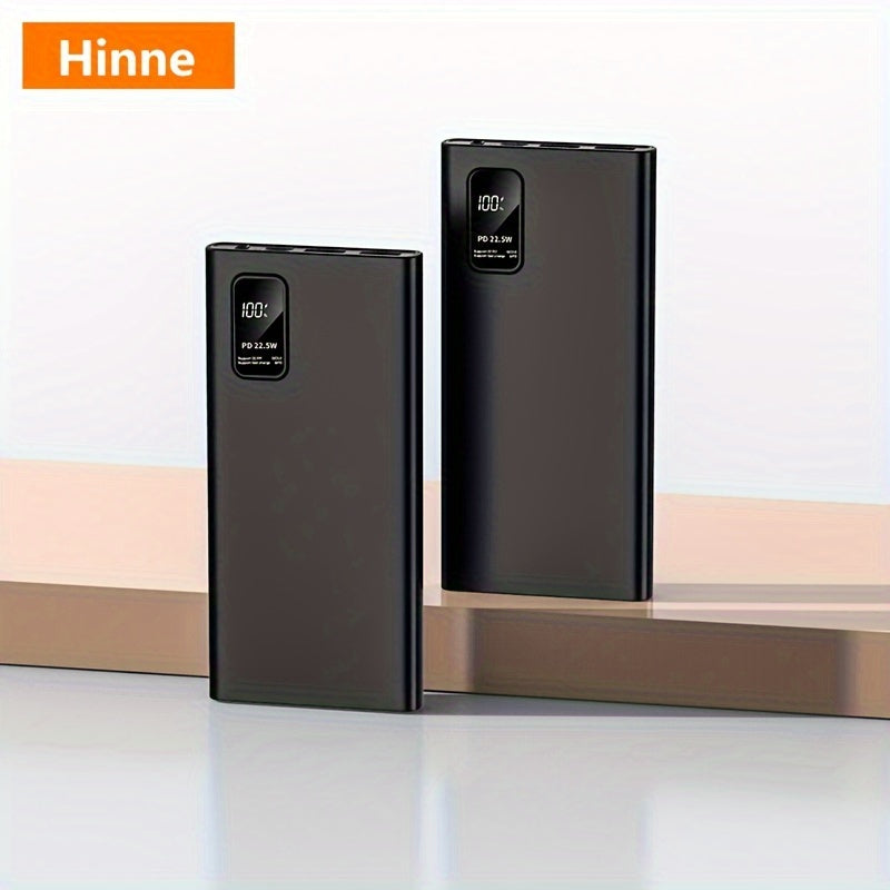 30000mAh Hinne Power Bank с быстрой зарядкой USB Type-C, LED-дисплеем, универсальной совместимостью для iPhone/Samsung/Android, легкий аварийный источник питания с литий-полимерной батареей.