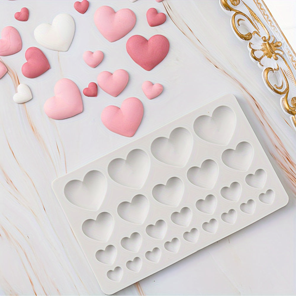 Valentine's Day themed resin silicone mold for handmade soap and aromatherapy.