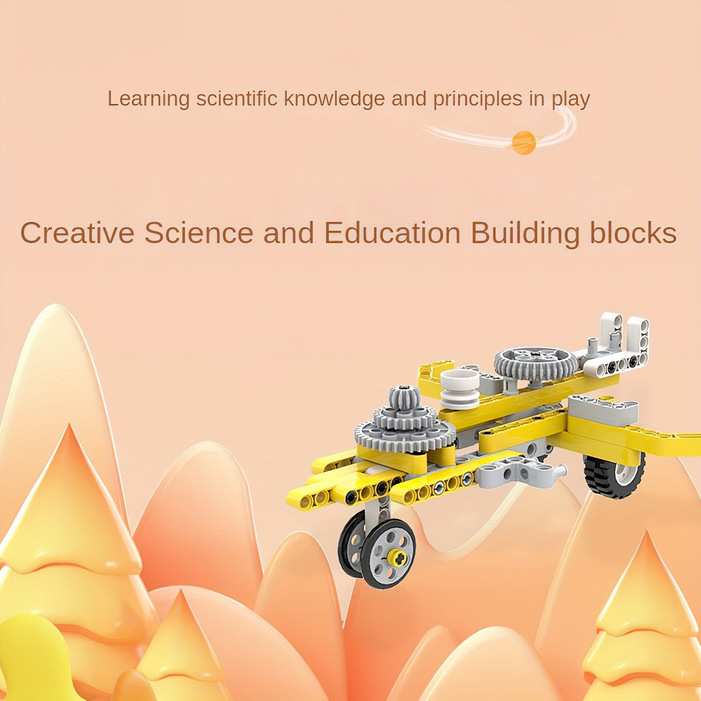 190-piece Mechanical Gear Building Blocks Set for youngsters, Educational STEM toy with ABS Material, compatible with major DIY brands, includes gears, wheels, and bushings in mixed colors.