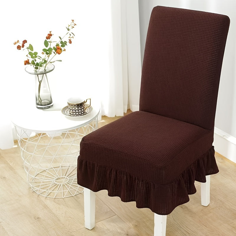 4/6 piece stretch chair slipcovers for dining room or living room furniture protection.