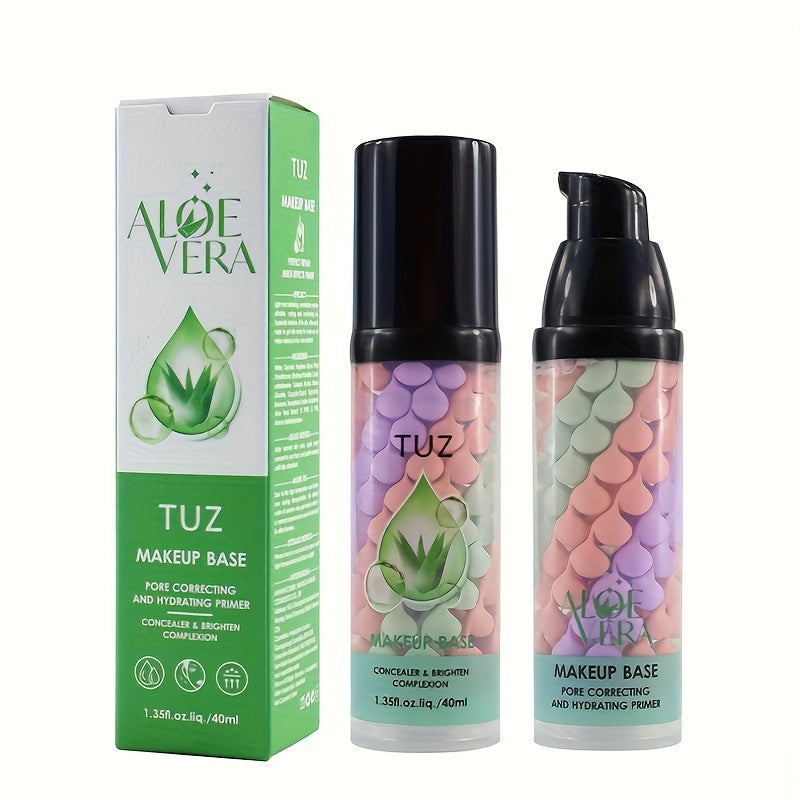 TUZ Aloe Vera 3-Color Barrier Cream - Brightens & Evens Skin Tone, Hydrating Makeup Primer, Lightweight Foundation, Refreshing Feel, 1.05fl. oz. (30g)