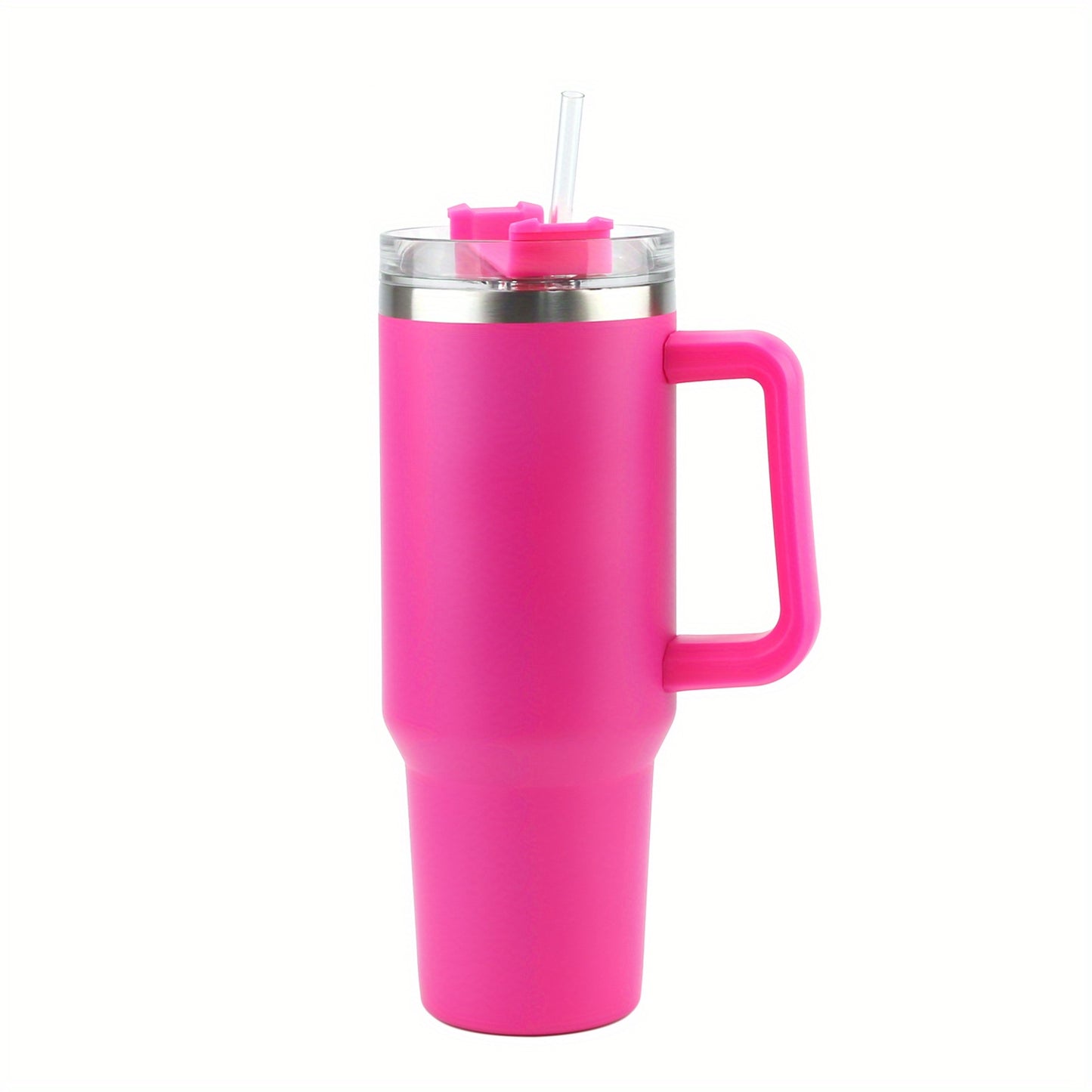 40 Oz Tumbler with Handle and Straw Lid, Double-layer Stainless Steel Vacuum Cup