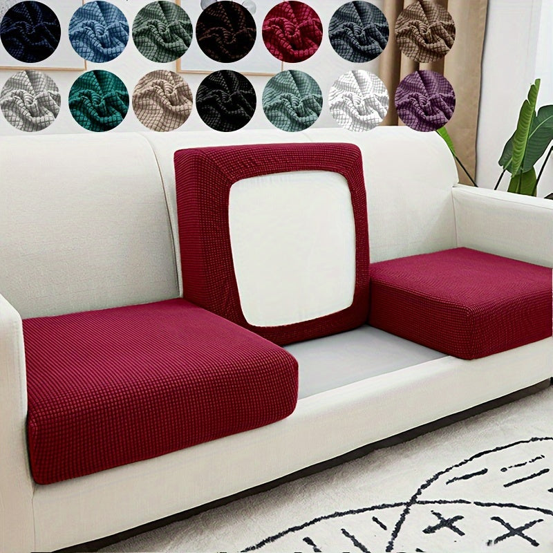 Stretch sofa cover to protect sofa cushion, suitable for bedroom, office, and living room decor.