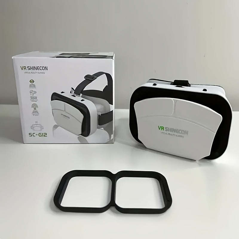 G12 VR 3D Glasses Device is compatible with 11.94-15.75 cm iPhones and Androids, perfect for gaming and movies. Requires no battery, ideal for smartphone viewing and gaming.