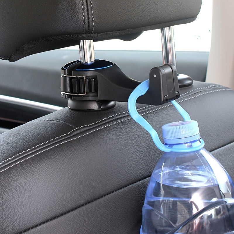 Car mobile phone holder with hidden hook for backrest and multifunctional rear headrest holder.