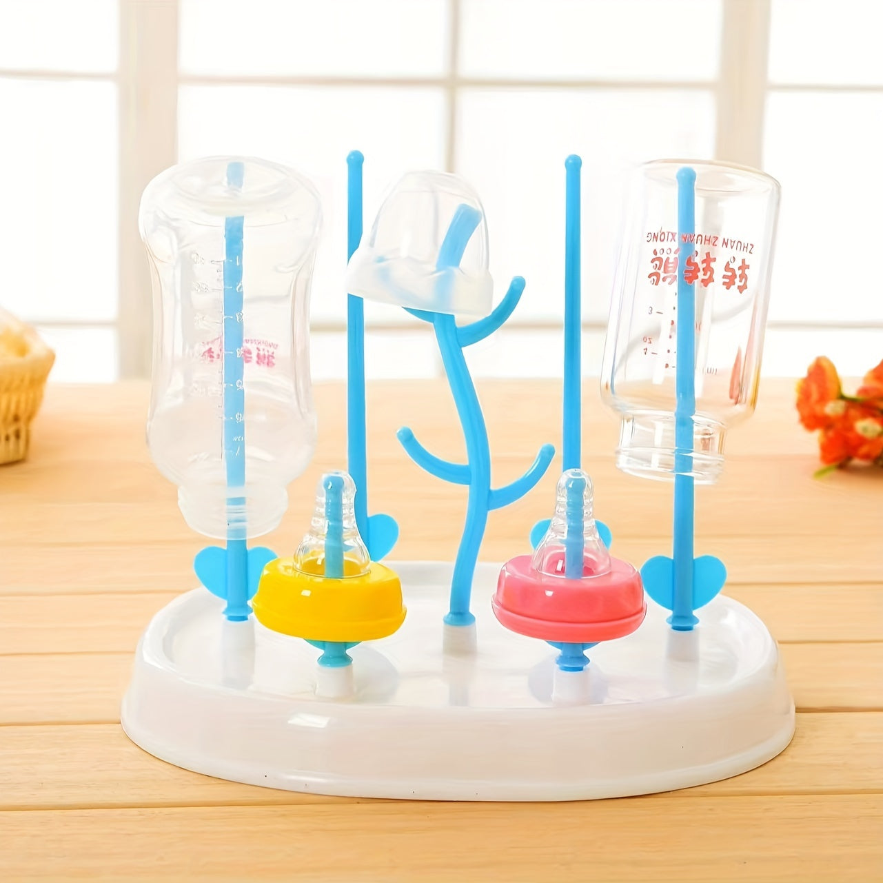 Children's tree-shaped milk bottle drying rack for home use that can be disassembled for easy storage and is suitable for both youngsters and toddlers.