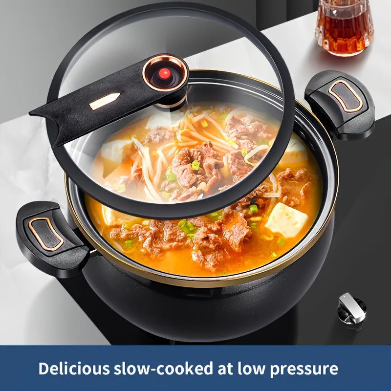 The 8L Gallon Large Capacity Multifunctional Non-stick Cast Iron Pot is perfect for making stews, soups, and more. It is compatible with induction cookers and gas stoves, making it essential for home, outdoor, and restaurant use.