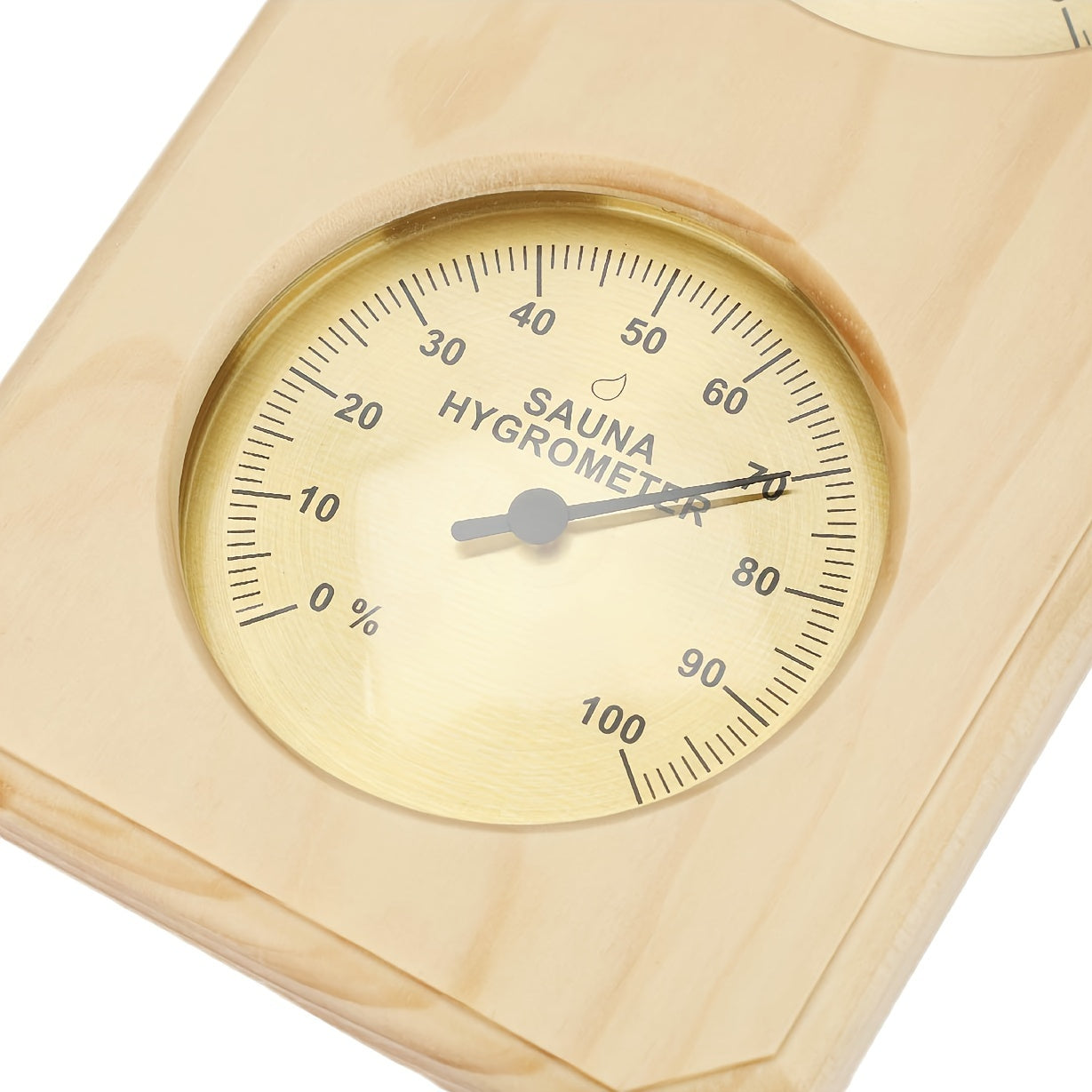 1pc wooden sauna thermometer and hygrometer for temperature and humidity control in family hotel spa rooms.