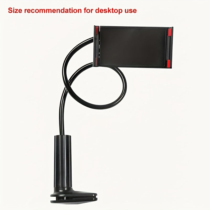 360° rotating tablet phone holder with spiral base for stability. 100cm tall bedside holder ensures secure grip and prevents falling.