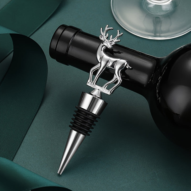 Wine stopper set including Fawn design.