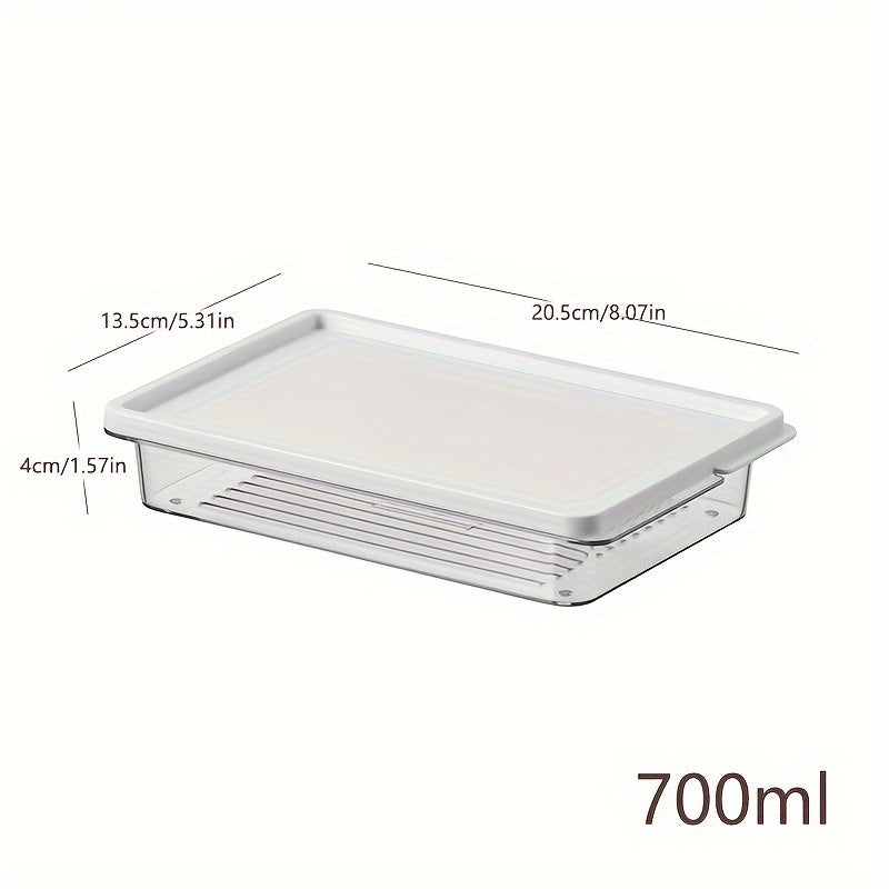 Set of PET Multipurpose Freezer Safe Storage Containers with Flip Top Lids, Includes 700ml & 1100ml Reusable Square Food Containers for Meat Storage, Freezer Safe from -20°C to -70°C.