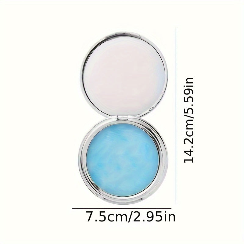 Blue Sky & Clouds Oil Control Compact Powder with Matte Soft Jelly Texture - Long-lasting tightening face powder with mini puff for flawless lightweight makeup. Waterproof, oil-free