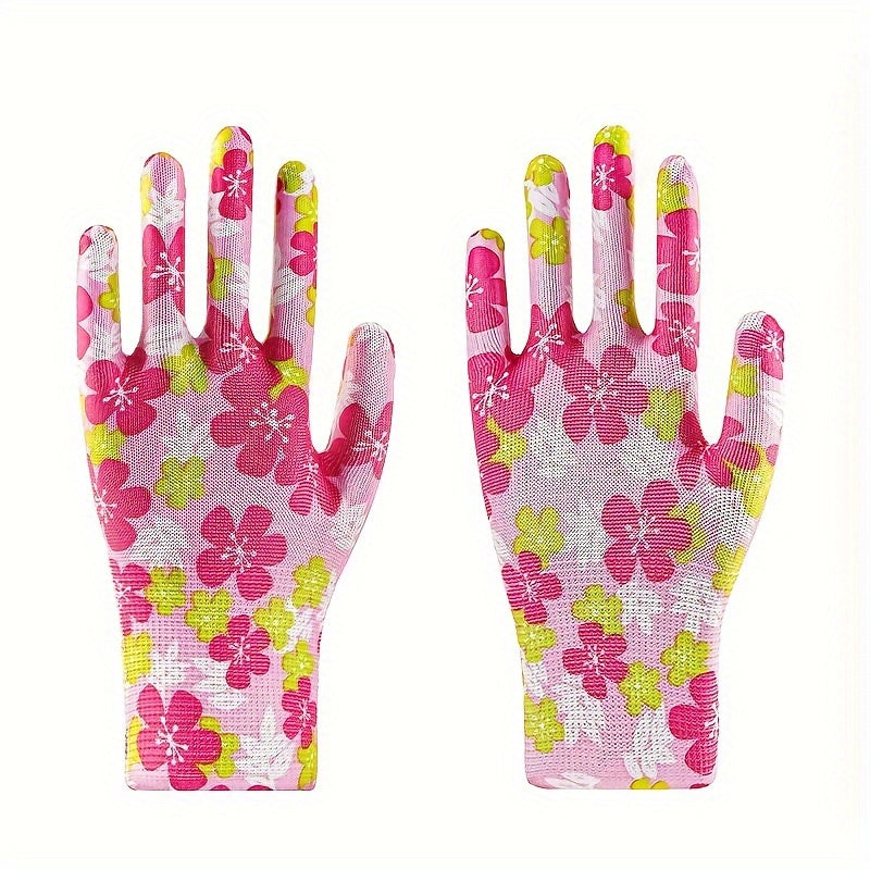 4/8/12pcs Women's Gardening Gloves with Advanced Grip, Durable and Breathable, Perfect for Gardening, Landscaping, and Protecting Nails and Fingers, Random Color