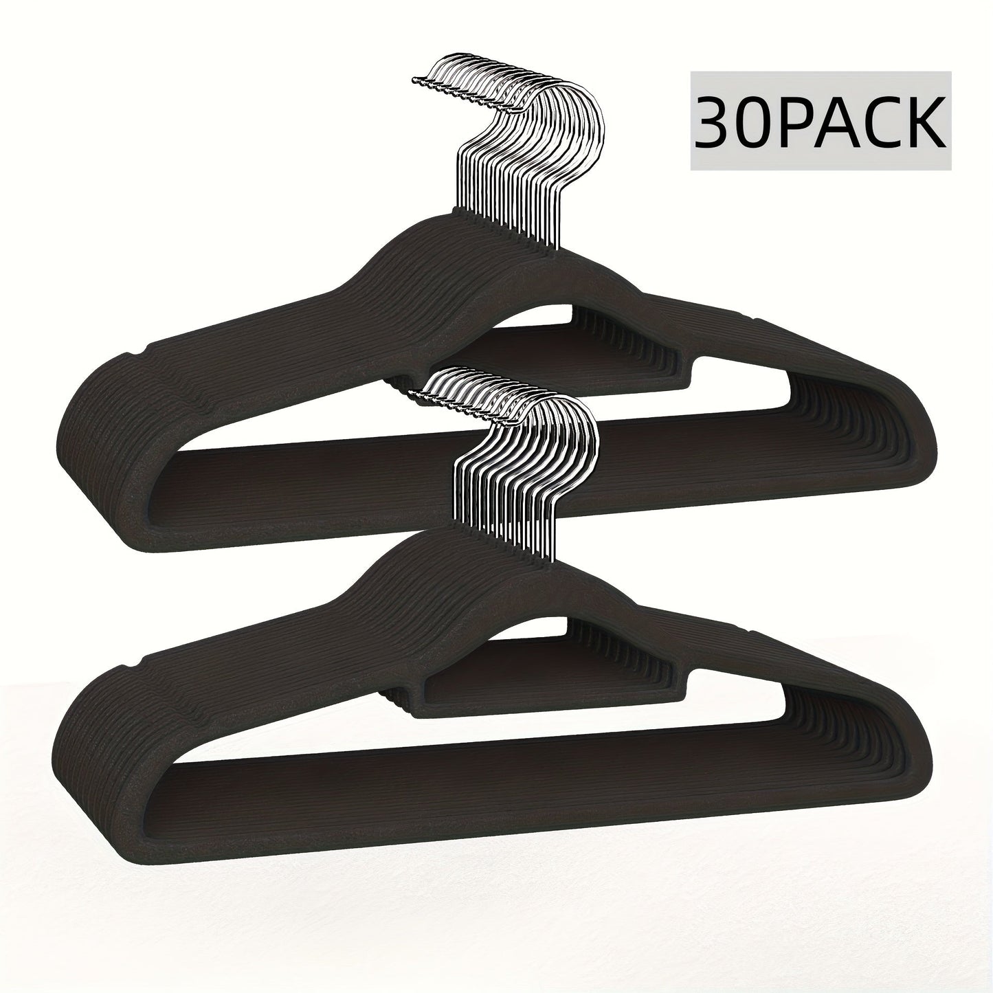 Hanging Non-Marking Clothes Hangers in Sets of 30, 50, or 100 - Perfect for Saving Space and Organizing Clothes in Bedroom, Bathroom, Office, Entryway, Closet, Wardrobe, Home, or Dormitory. Made of Non-Slip Plastic Material.