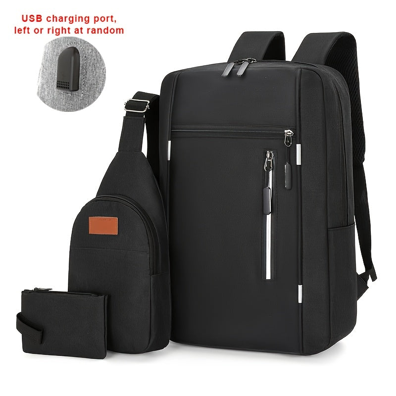 Business Oxford Cloth Shoulder Bag with Computer Backpack for Travel and Commuting School.