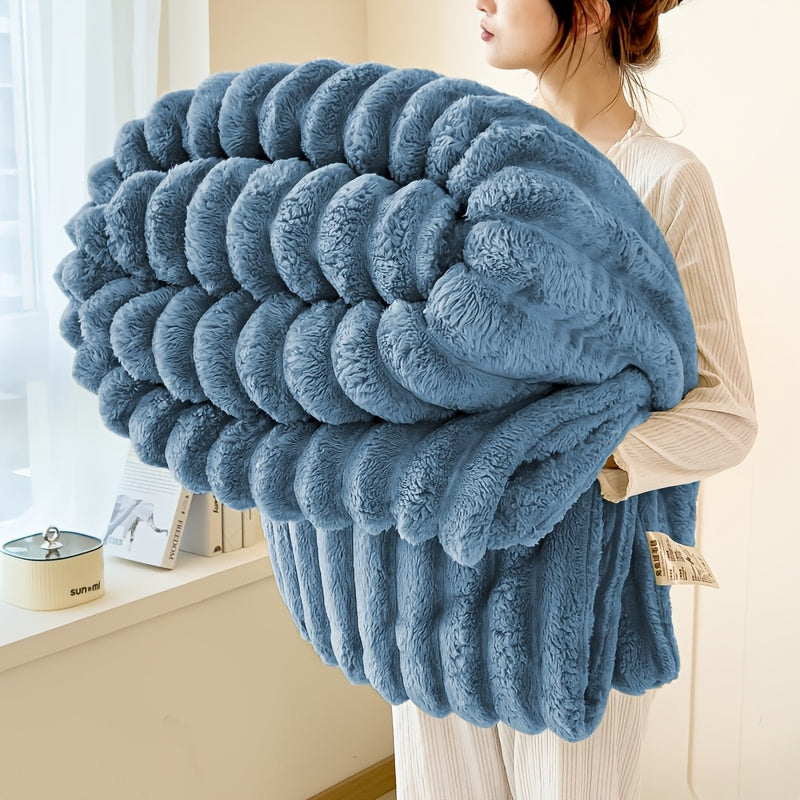 Soft and cozy, this Milk Velvet blanket is perfect for keeping you warm and comfortable. Versatile and multi-functional, it can be used as a knee blanket, shoulder blanket, bed blanket, sofa blanket, or even a camping blanket. With a modern style and