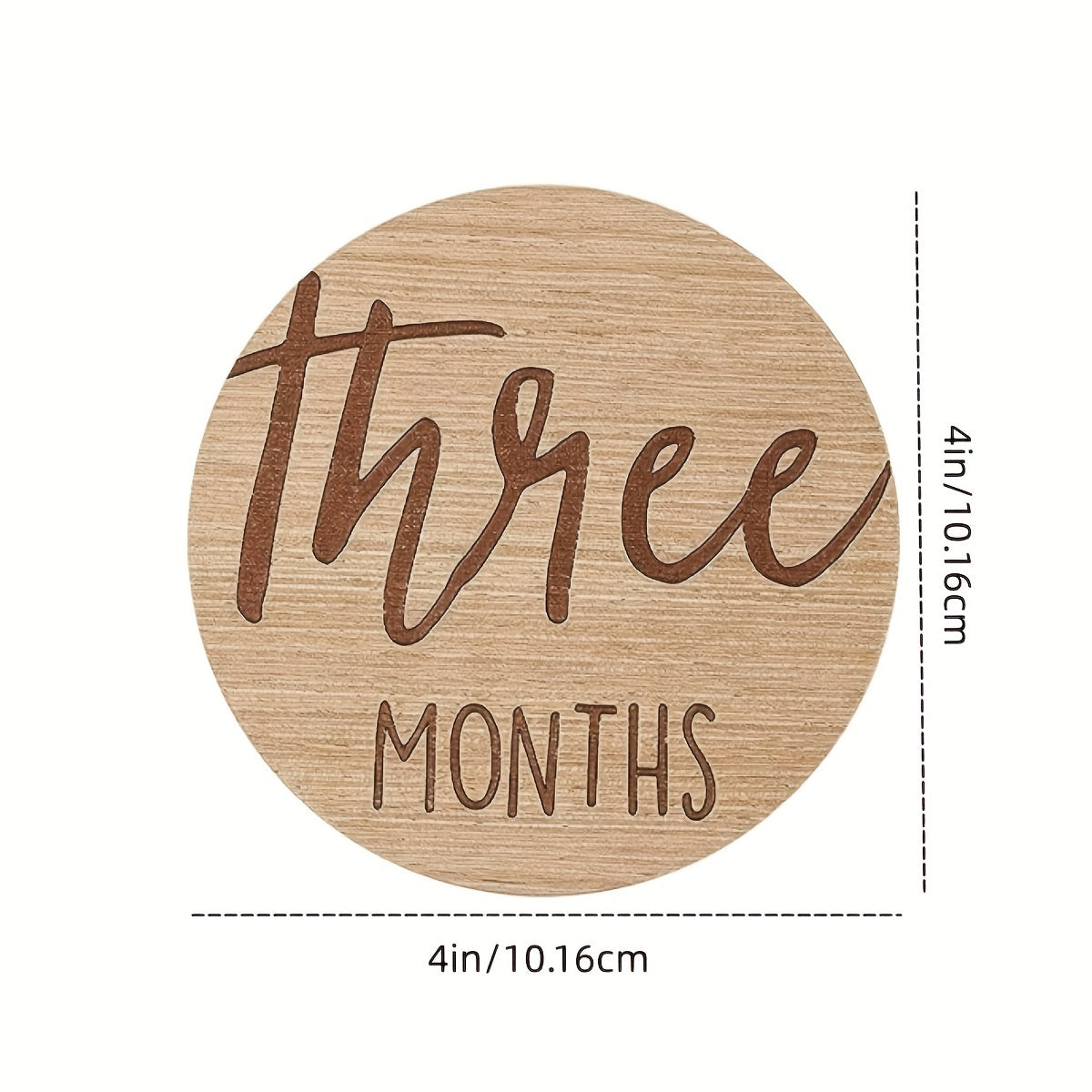 Set of 6 Milestone Wooden Signs - Engraved Dual-Sided Monthly Growth Markers for Baby's First Year, Ideal for Photoshoots and Memories