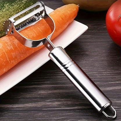 Elevate Your Kitchen with this Premium Stainless Steel Grater and Fruit Peeler - Perfect for Hotel or Commercial Use - Essential Kitchen Utensil and Accessory