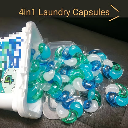 4in1 Laundry Detergent Soap Pods in varying pack sizes for strong decontamination and long-lasting fragrance. Ideal for apartments, college dorms, and general cleaning needs.