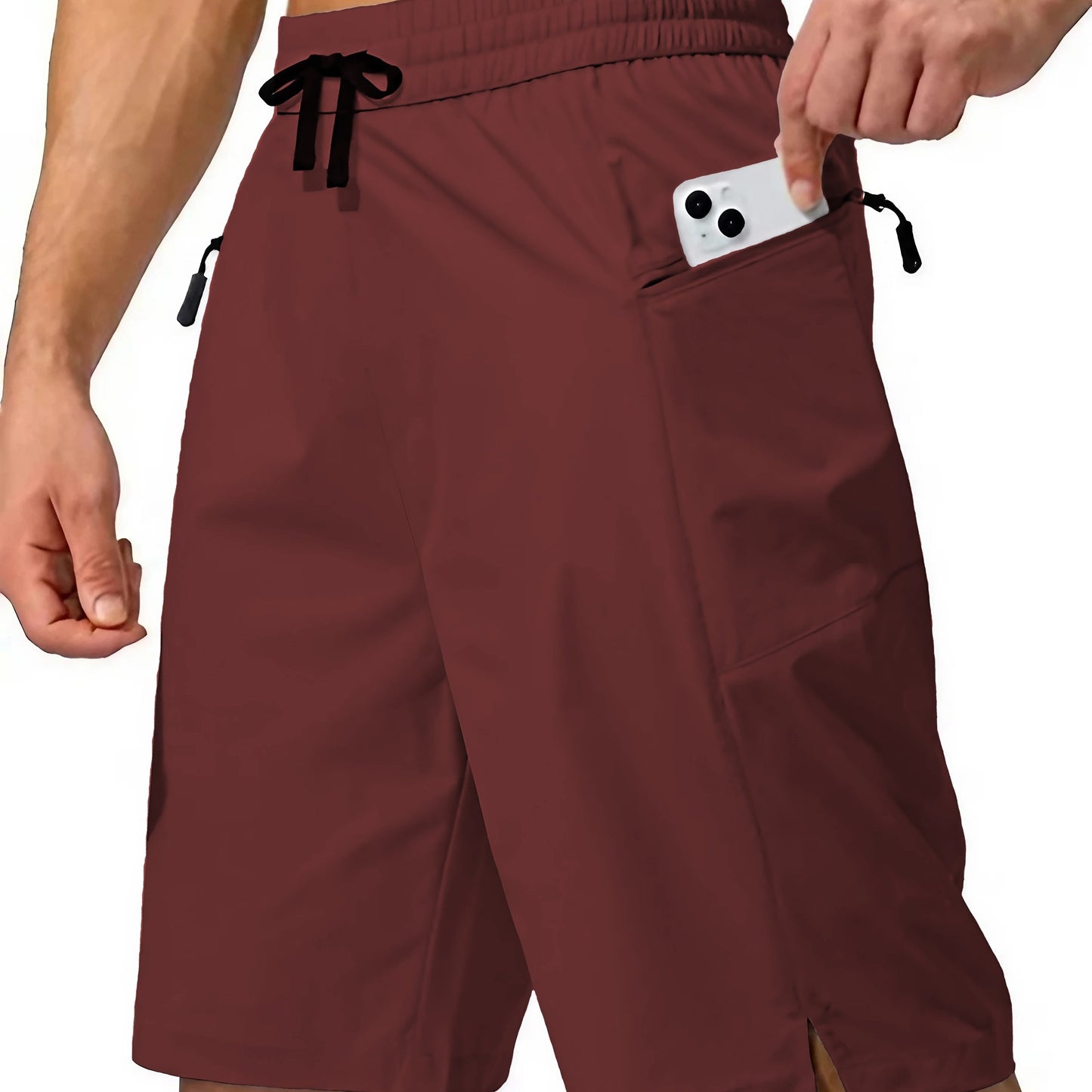 Men's Plus Size Cargo Shorts with Drawstring, Pockets for Comfort & Style