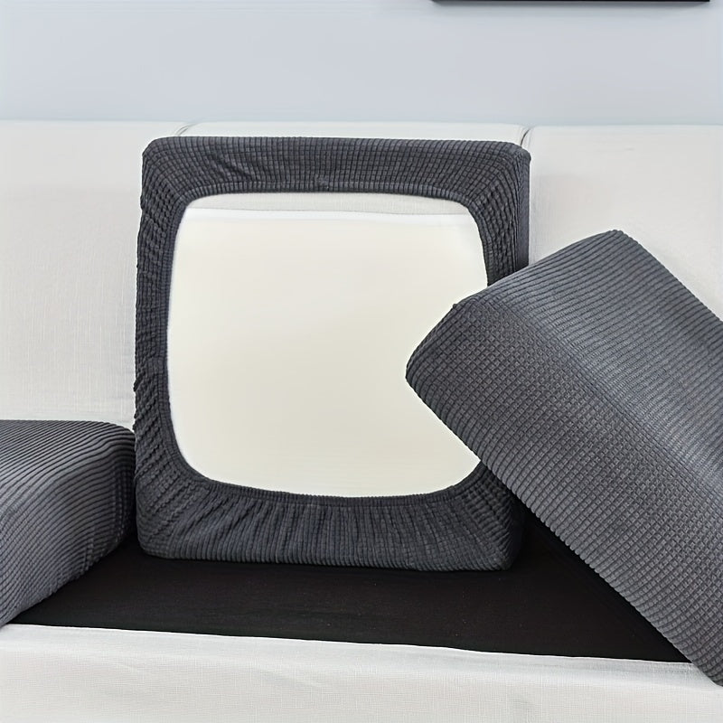 Removable and washable sofa cushion cover for single sofas, elastic and dustproof.