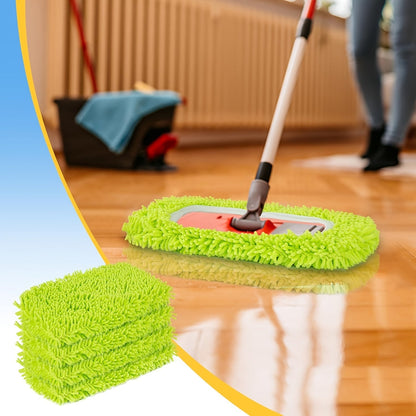 Luxurious Snowy Superfine Fiber Wet Mop Pads - Available in 1, 4, or 6 pieces. These reusable, dry sweeping cloths are made of superfine fiber material, suitable for use with sweeper mop replacements. They are compatible with a variety of floor cleaning