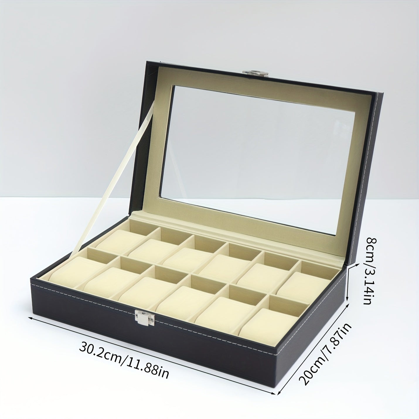 1 piece of PU Leather Watch Storage Box available in 2, 6, 10, or 12-digit options. Perfect for displaying wrist watches and makes an ideal gift choice.