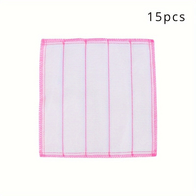 Available in packs of 10, 15, or 20 pieces, this Anti-Oil Kitchen Towel is made with 8 layers of microfiber for superior cleaning power. This thick and absorbent cloth also doubles as a scouring pad, perfect for daily kitchen cleaning tasks. Each towel