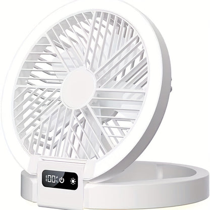 The Portable USB Rechargeable Table Fan is equipped with a 1200mAh lithium battery, making it perfect for both indoor and outdoor use. With button control and ABS material construction, this fan is ideal for travel and home use.