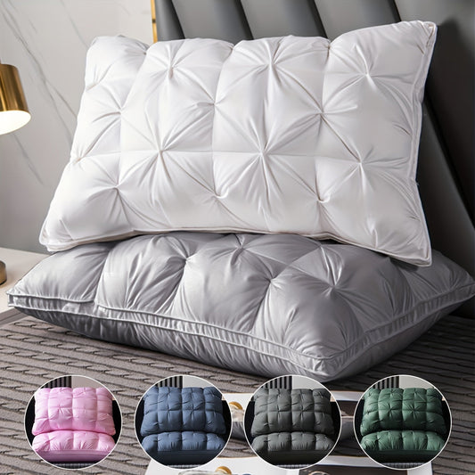 Indulge in Luxury with Hotel-Inspired Pillow Cushions: Ideal for Every Sleeping Position - Plush and Cozy - 48X74Cm - Medium Comfort Level - Crafted from Cotton - Ideal for Home, Hotel, or Gifting