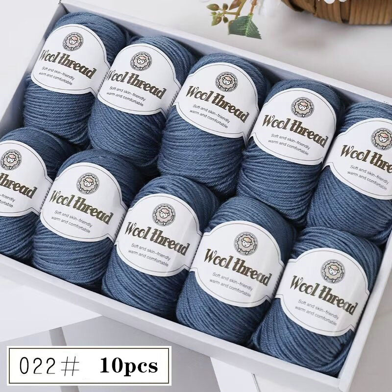 10pcs of Australian Wool Yarn [Approx. 500G/10 Balls Per Pack], Ideal for Crocheting Sweaters, Coats, Vests, Scarves, Hats, and DIY Knitwear, Soft, Warm, and Easy to Knit.