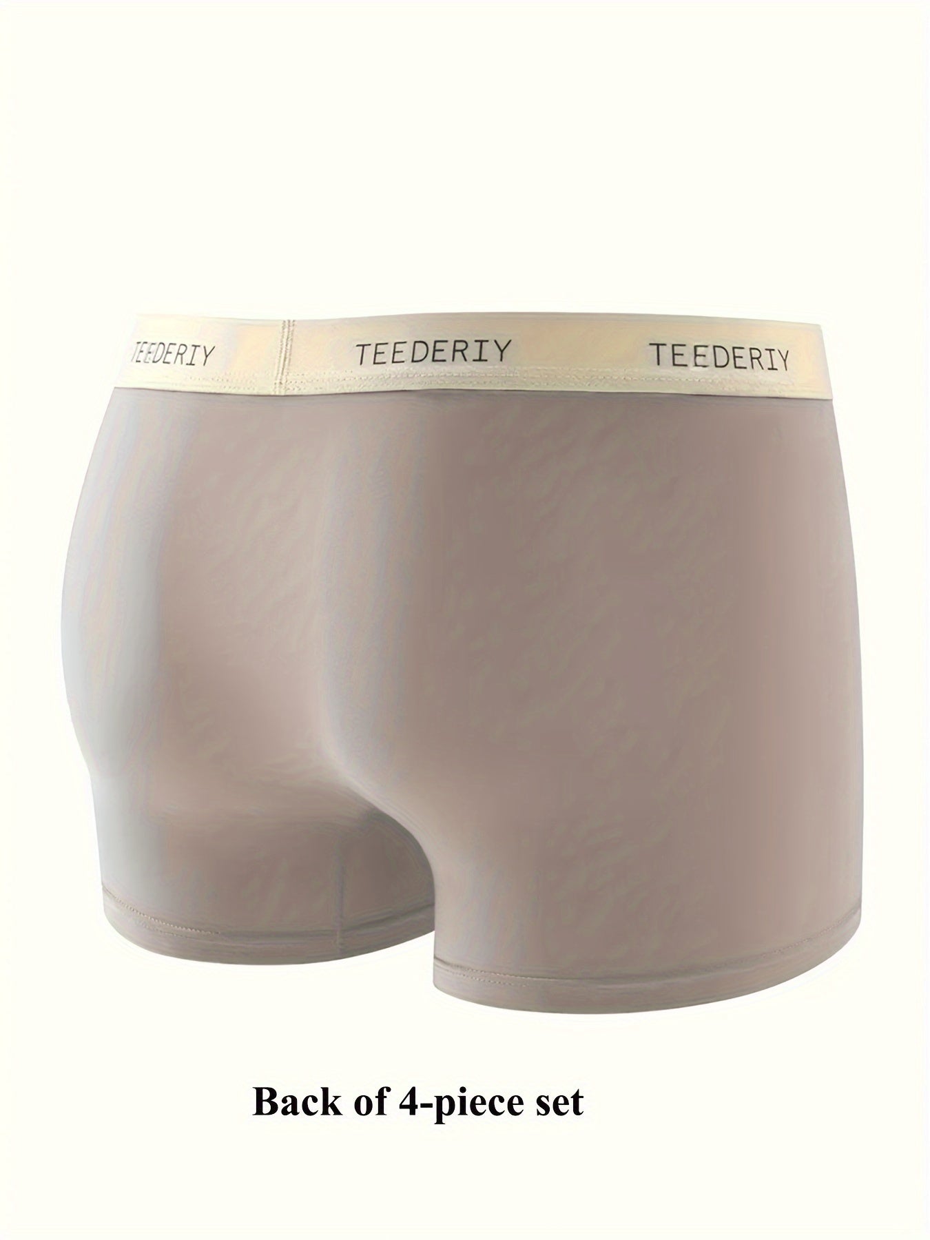 2 Men's Seamless Boxer Briefs with "TEDERLY" Waistband, Breathable, Comfort Fit, Solid Color, Lightweight Polyester Blend, Minimalist Design.