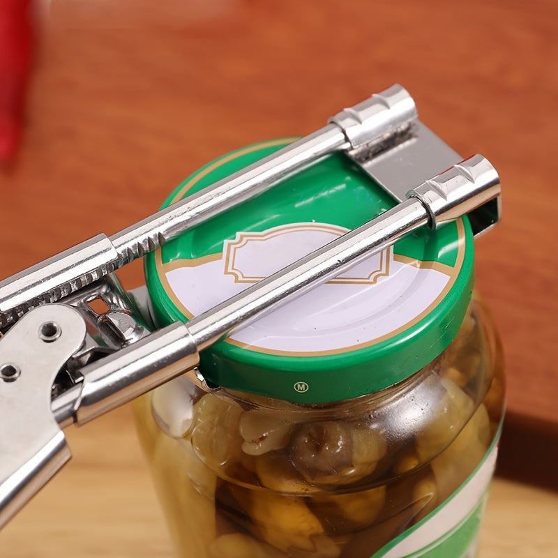 Adjustable Can Opener with Twist Cap, Labor-Saving Artifact for Household Use. Convenient, Non-Slip Bottle Opener for Condiment Bottles. Ideal for Outdoor Camping and Kitchen Use. A Must-Have Kitchen Accessory.