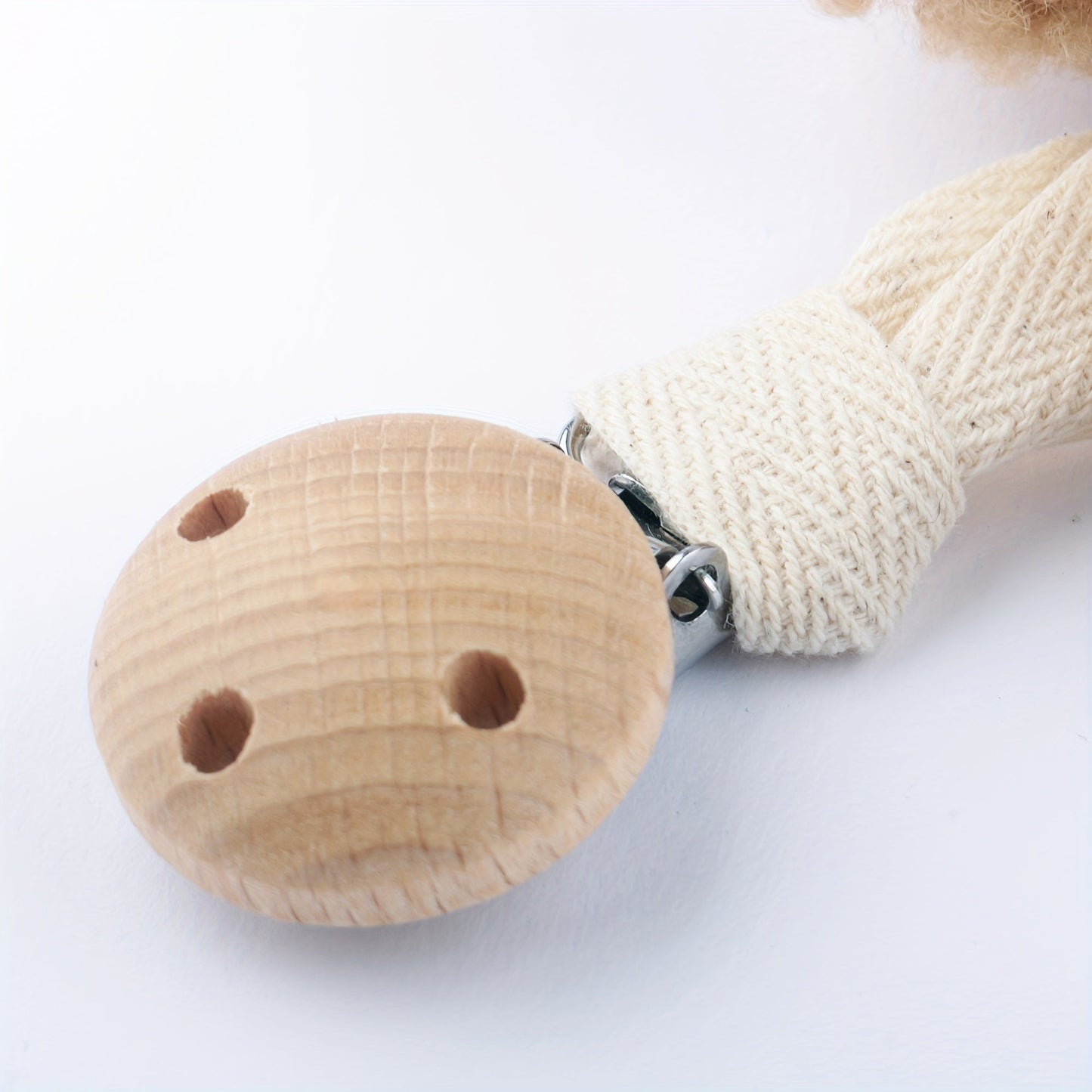 Adorable Cartoon Pacifier Chain with Soft Plush Bear Design, Pacifier Holder, and Clip