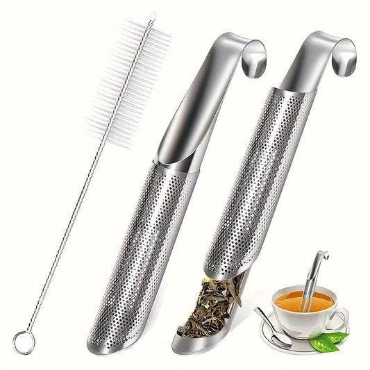 Stainless Steel Tea Infuser Set - Set of 2, Must-Have Kitchen and Dining Accessories for Coffee, Tea, and Espresso, Ideal Tea Strainer and Filter for Home Use.