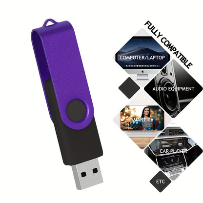 High-speed USB flash drive in various capacities for securely storing files, compatible with multiple devices.