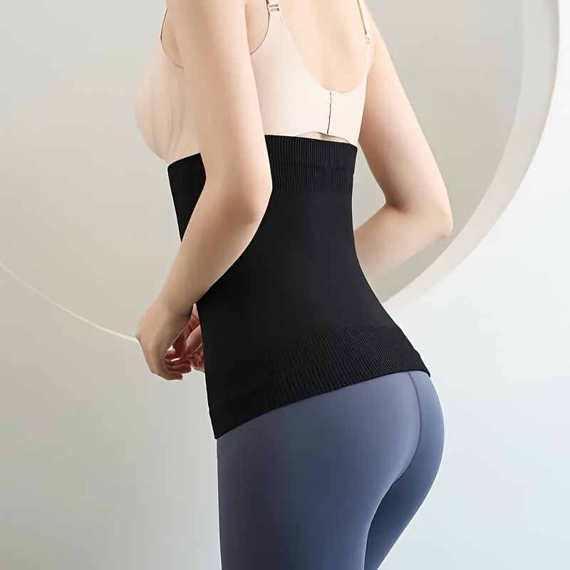 Women's Postpartum Waist Trainer made of 92% Polyamide and 8% Elastane fabric, with light control for tummy slimming. Hand washable with pull-on closure.