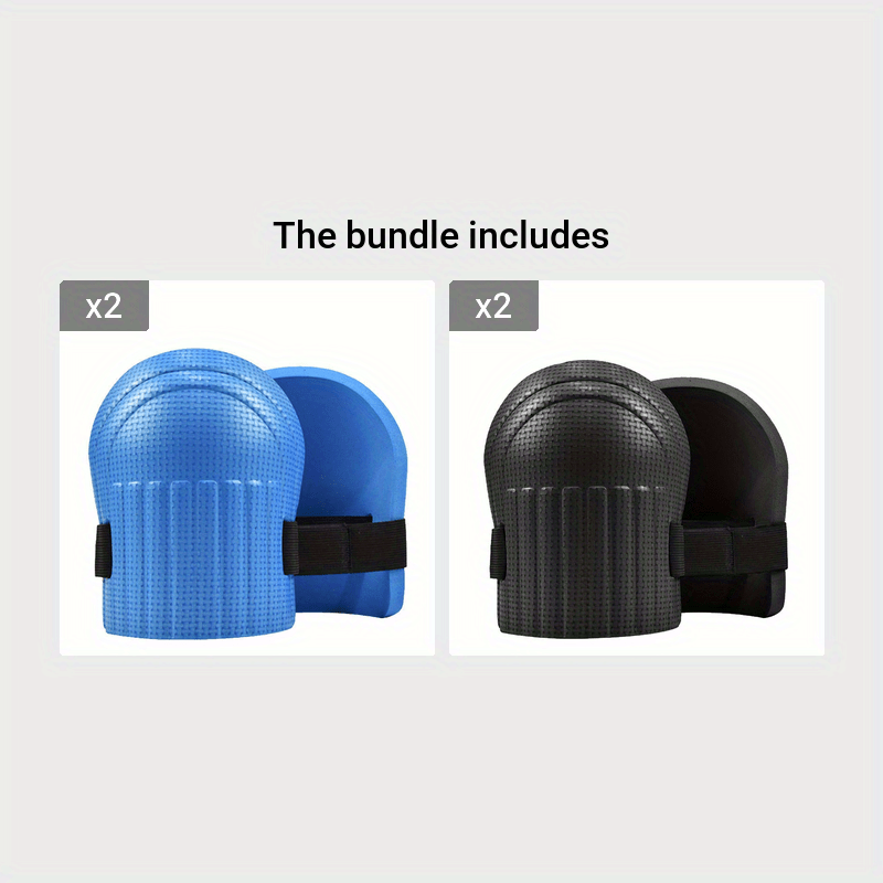 2 foam knee pads for gardening, cleaning, and sports, offer comfort.