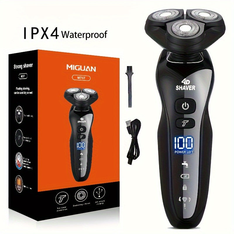 3D Electric Razor for Men - Rechargeable, Wet/Dry Shaver with USB Charging, Ideal Father's Day Gift