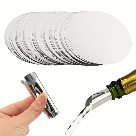 50 Wine Pourer Discs made of PET material, suitable for home, kitchen, and restaurant use.