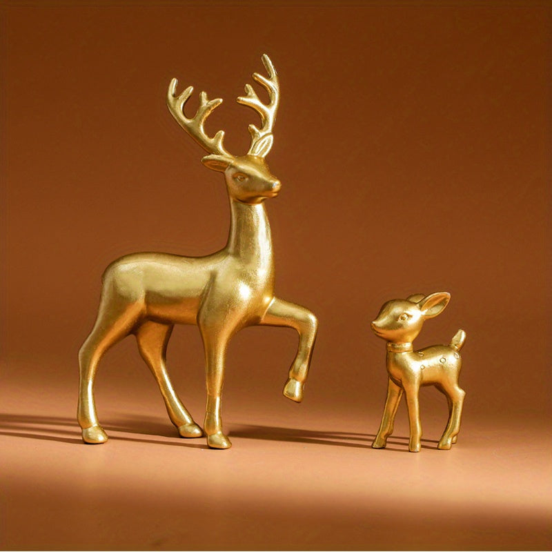 2-piece set of Mother Deer statues for room decor, perfect for kids' rooms or Christmas home decoration.