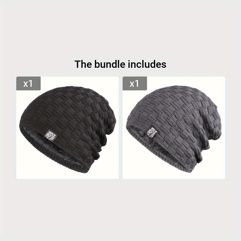 Keep cozy with our Men's Padded Knitted Cap - a perfect gift for autumn and winter months