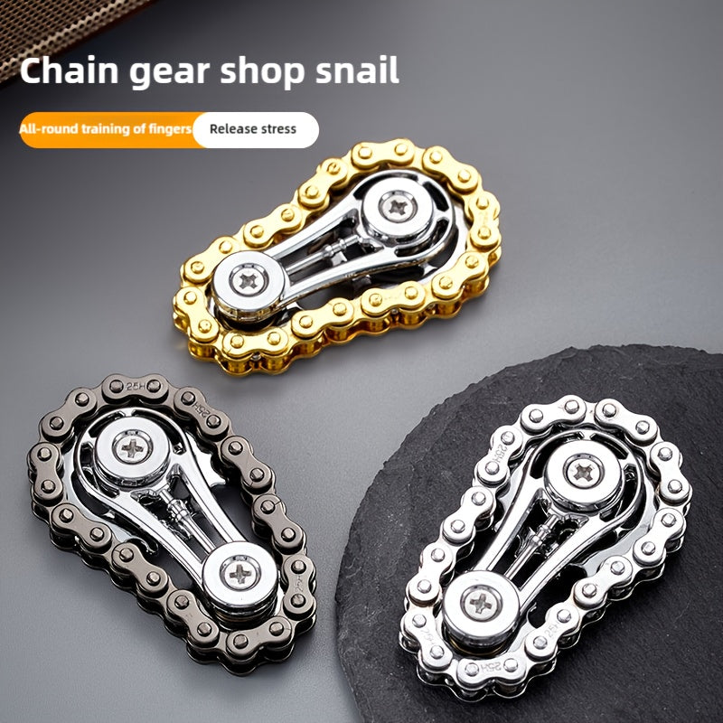 Sprockets Flywheel Metal Bike Chain Fidget Spinner for Adults