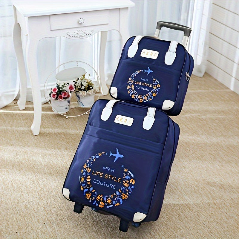 Lightweight large luggage case with shoulder storage bag, versatile duffle bags for women.