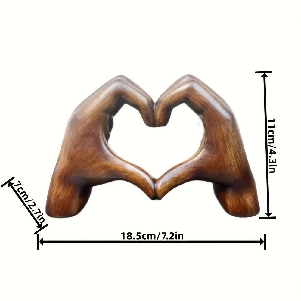 Heart-shaped resin sculpture for home or office decor. Perfect gift for holidays or special occasions.