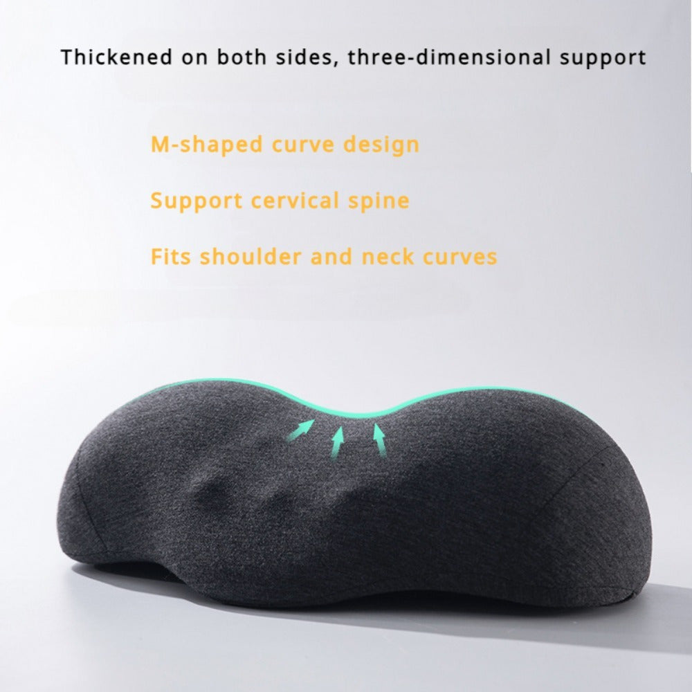 Memory Foam Cervical Pillow - Medium Firmness, Ergonomic Design for Spinal Alignment Support, Portable Contour Neck Roll for Home Use, Made with Slow Rebound Material