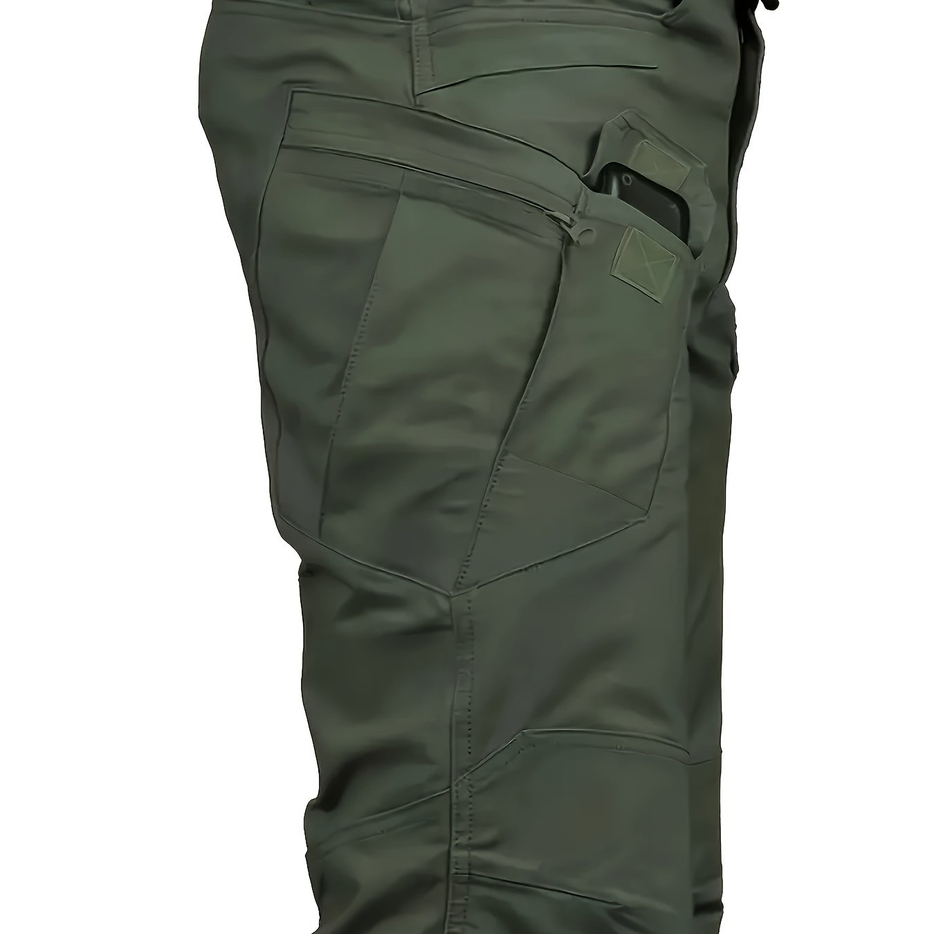 Men's Casual Multi Pocket Tactical Cargo Pants for Outdoor Hiking.